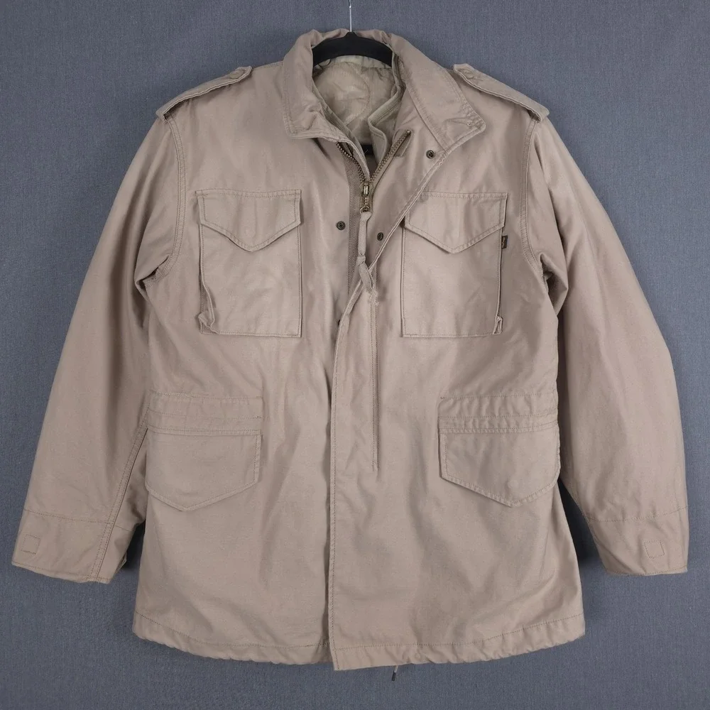 Alpha Industries M65 Field Coat Mens Medium Beige Cold Weather with ALS/92 Liner